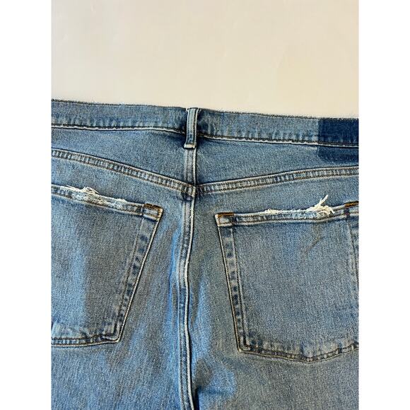 Abercrombie & Fitch 90s Relaxed Jean High Rise Cut-Off Shorts Women's Size 18R - Picture 6 of 15
